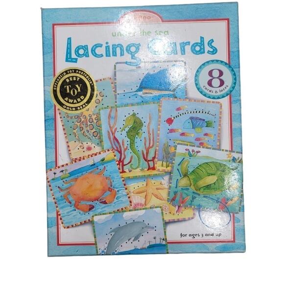eeBoo Under The Sea Lacing Cards Educational Toys Toddler - Picture 1 of 13